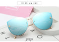 Cat Eye Metal Frame Mirror Sun Glasses