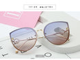 Cat Eye Metal Frame Mirror Sun Glasses