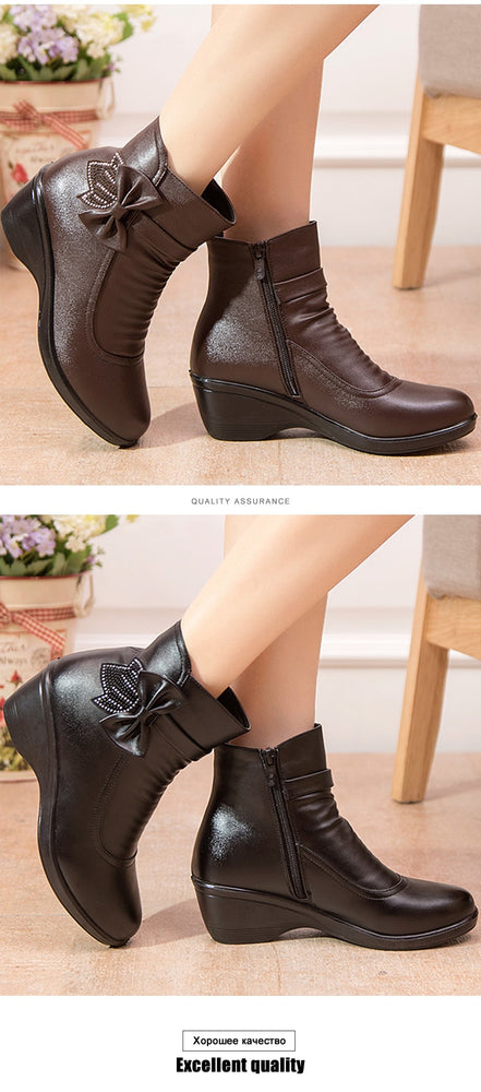 Booties woman 2020 new butterfly-knot ankle boots