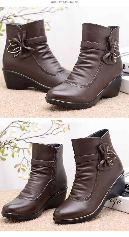 Booties woman 2020 new butterfly-knot ankle boots