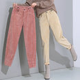 Autumn Winter High Waist Corduroy Harem Pants