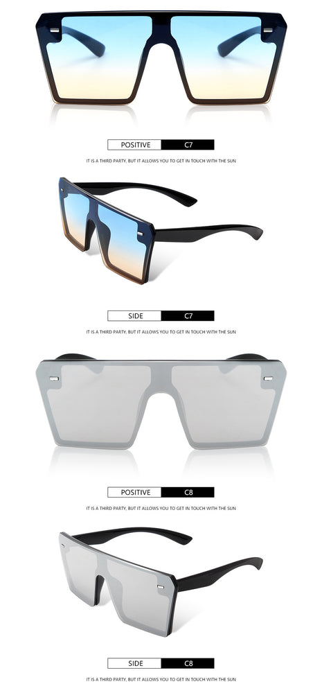 Luxury Brand Oversized big Square Sunglasses