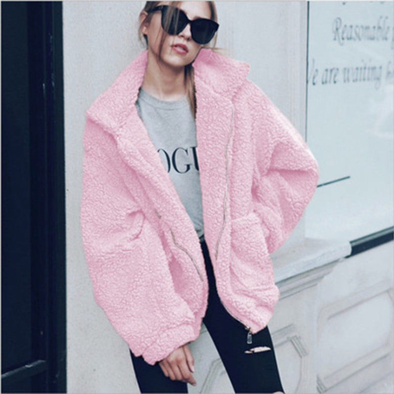 Fur Autumn winter jacket female coat