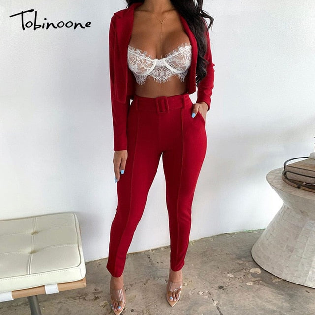 Two-piece suit sexy long sleeve  jumpsuit