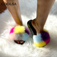 Fox Fur Slides Female Indoor Flip Flops