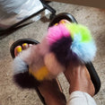 Fox Fur Slides Female Indoor Flip Flops