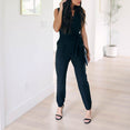 Fashion Lace Women Jumpsuit With Belt