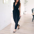 Fashion Lace Women Jumpsuit With Belt