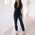 Fashion Lace Women Jumpsuit With Belt