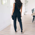 Fashion Lace Women Jumpsuit With Belt