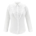 Women Long Sleeve Ruffles White shirt