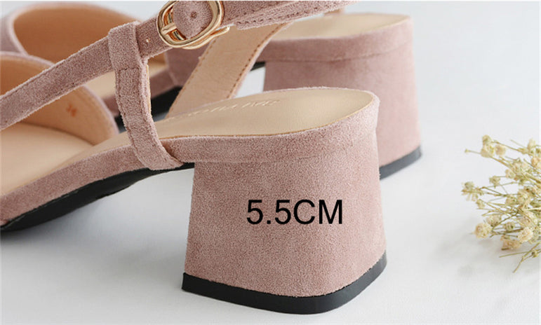 Square High Heels Female Shoes