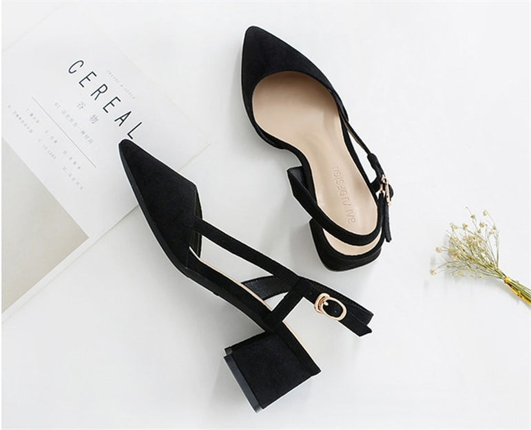 Square High Heels Female Shoes