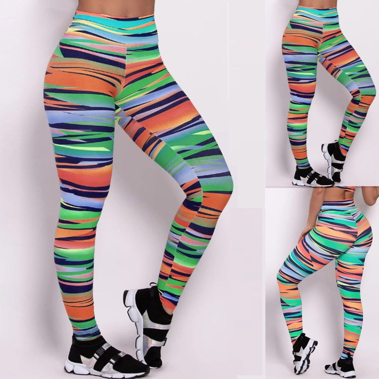 Shark Gym Leggings fitness color print