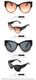 Luxury Designer Black Cat Eye oversized Sunglasses