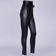 Faux Leather PU Long Trousers Casual