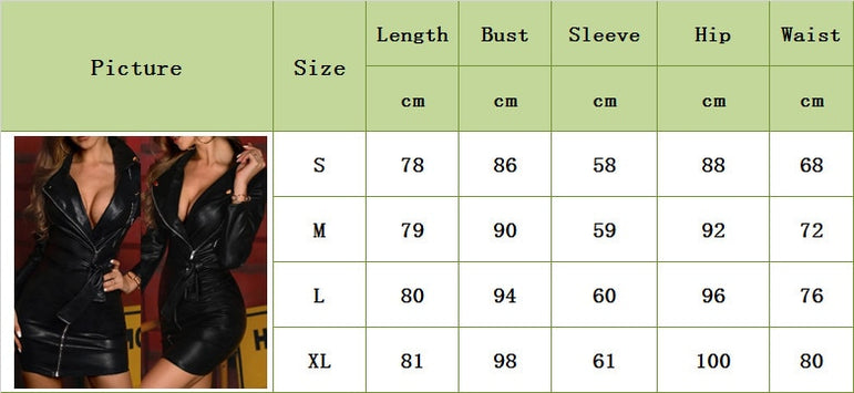 Women PU Leather Shiny Long Clubwear