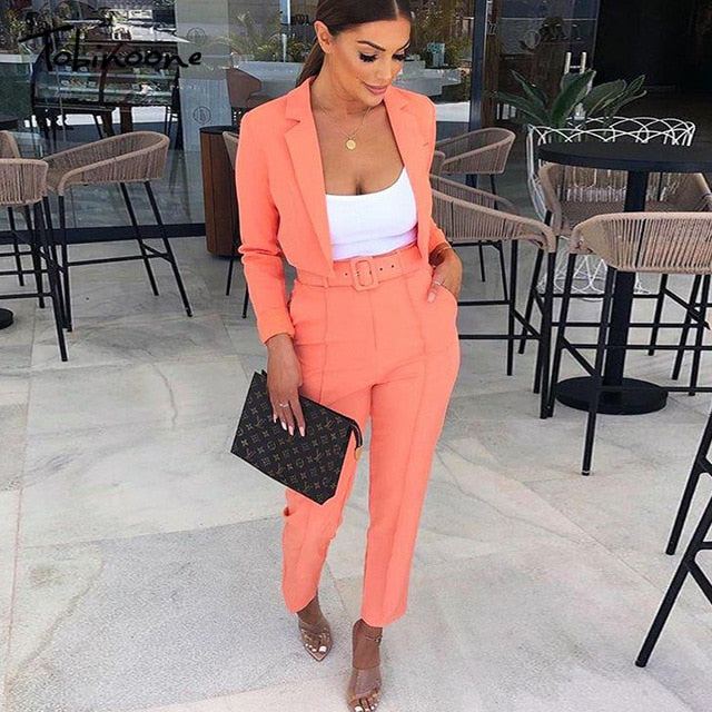 Two-piece suit sexy long sleeve  jumpsuit