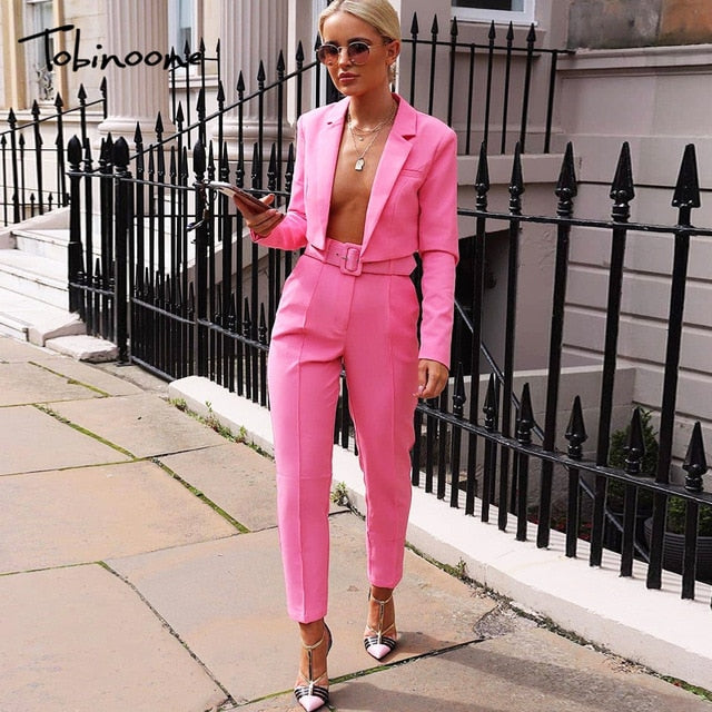 Two-piece suit sexy long sleeve  jumpsuit