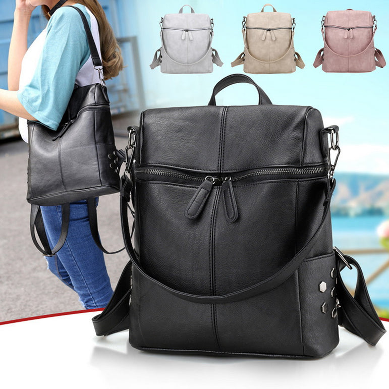 Waterproof PU Leather Ladies Zipper Bag