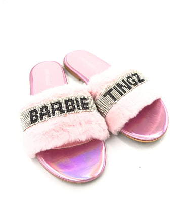 Furry Fox Fur Slides Home Color Fur Flip Flops