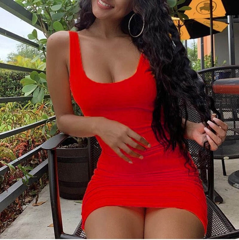 Off Shoulder Mini Bodycon Summer Dress