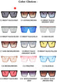 Flat Square Shades Gradient Sun Glasses