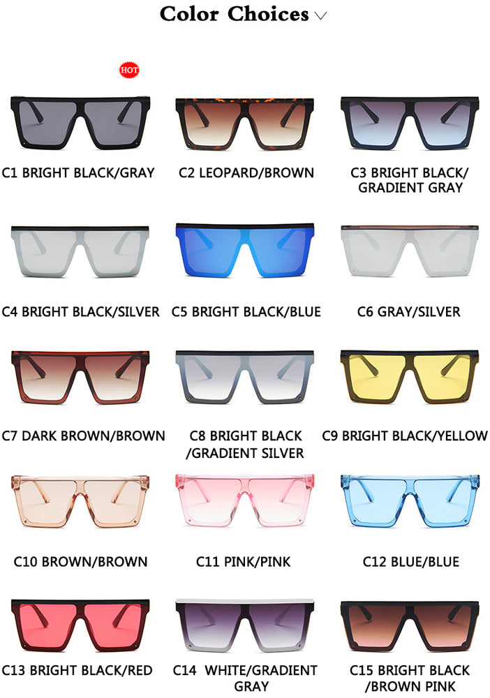 Flat Square Shades Gradient Sun Glasses