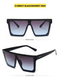 Flat Square Shades Gradient Sun Glasses