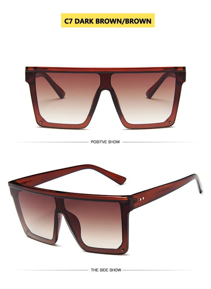 Flat Square Shades Gradient Sun Glasses