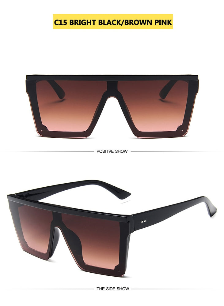 Flat Square Shades Gradient Sun Glasses