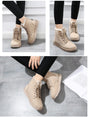 Women Snow Flat Lace Up Winter Ankle Boots