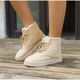 Women Snow Flat Lace Up Winter Ankle Boots