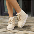 Women Snow Flat Lace Up Winter Ankle Boots