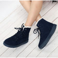 Women Snow Flat Lace Up Winter Ankle Boots