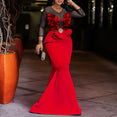 African Ladies Plus Size Long Party Mermaid Dress