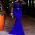 African Ladies Plus Size Long Party Mermaid Dress