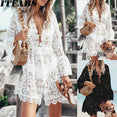 Women Sheer Lace Bikini Cover Dress Top