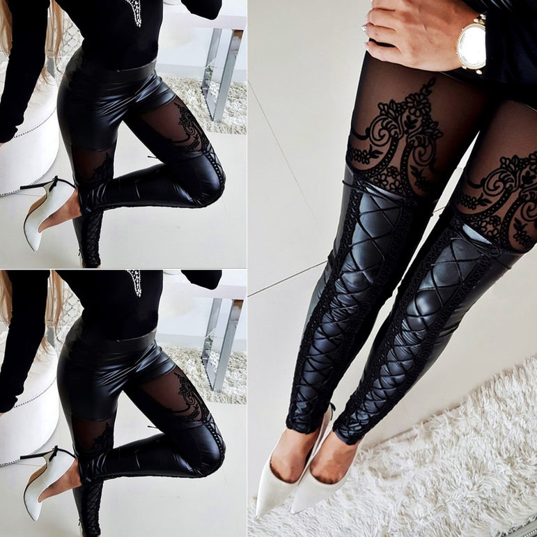 Hot Trendy Women's PU Leather Pants