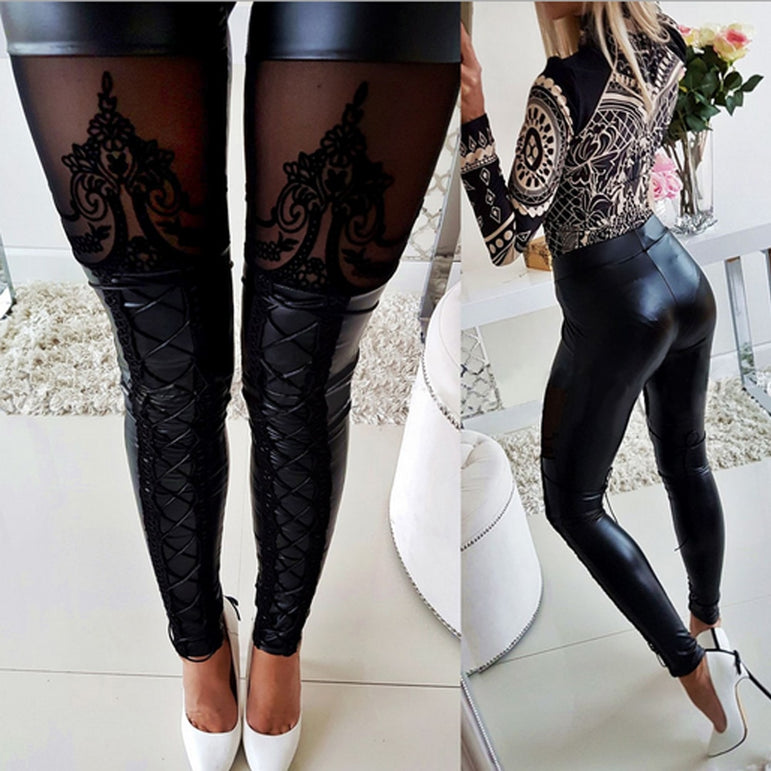 Hot Trendy Women's PU Leather Pants