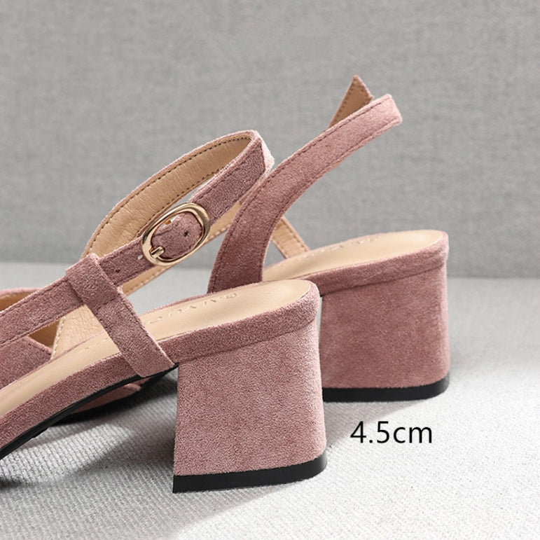 Square High Heels Female Shoes