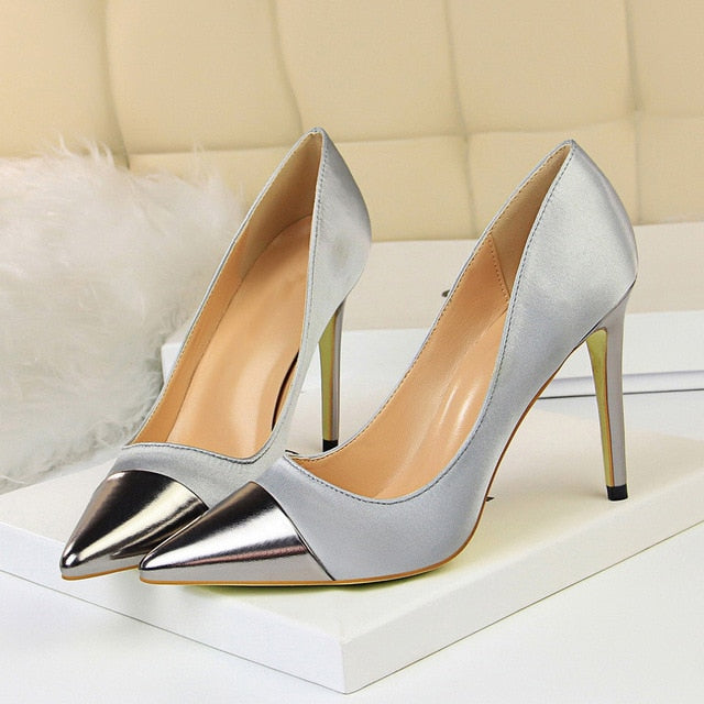 Cute Luxury Women Fetish Silk Shoes