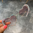 Vintage Heart Fashion Luxury Rhinestone Sunglasses