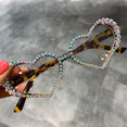 Vintage Heart Fashion Luxury Rhinestone Sunglasses