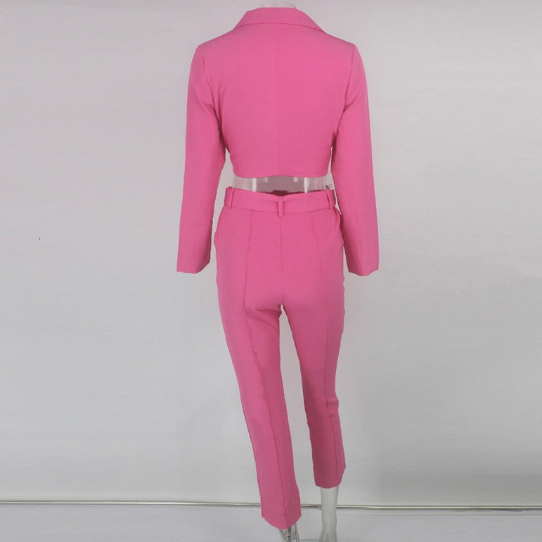 Two-piece suit sexy long sleeve  jumpsuit