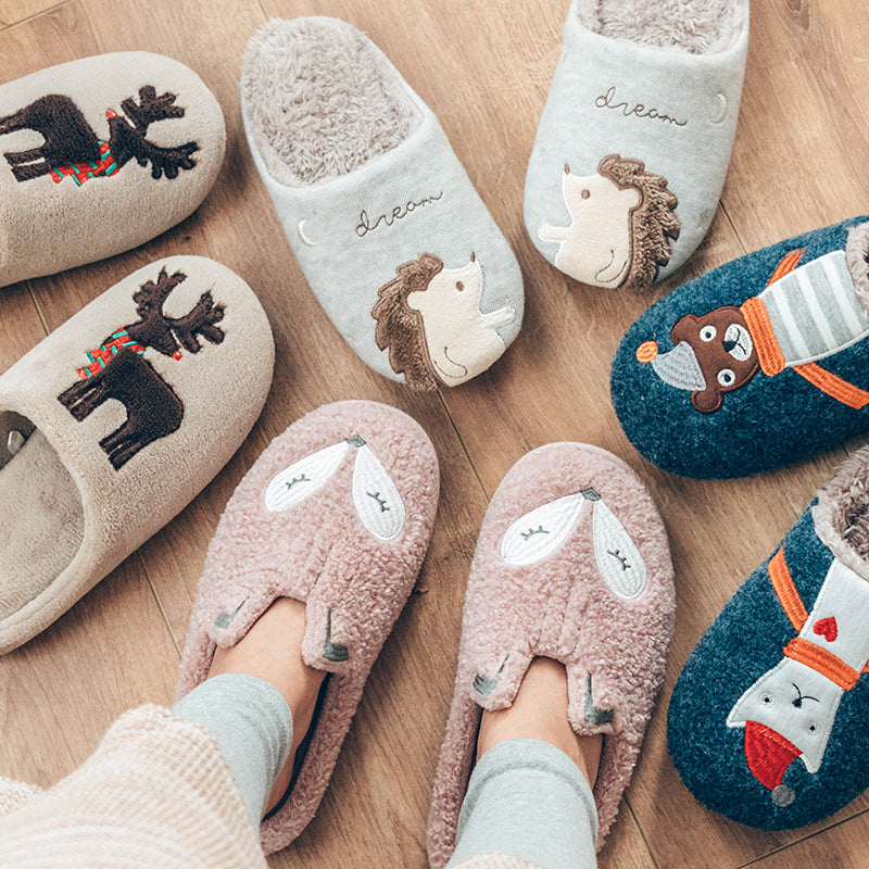 Indoor Warm Women Cute Animal Fox Unicorn Slippers