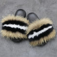 Fluffy Women Brand Fashion Fox Fur Slippers