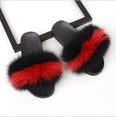 Fluffy Women Brand Fashion Fox Fur Slippers