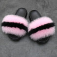 Fluffy Women Brand Fashion Fox Fur Slippers