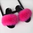 Fluffy Women Brand Fashion Fox Fur Slippers